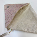 ironenkin Multi -pouch "SANKAKU" Grape flower Kasuri Pink