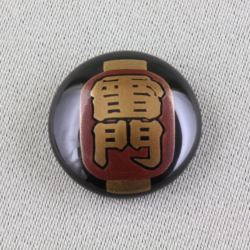 Kato lacquerware store Wajima Pin Accessories / Kaminarimon Makie (Large)