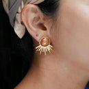 〈MICOTO> Nishijin Ori Earrings SPUTNIK Missing Pink Pink